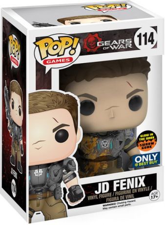 Figurine Funko Pop Gears of War #114 JD Fenix avec bave - Brillant dans le noir