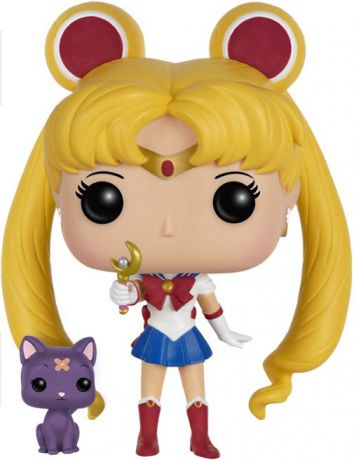 Figurine Funko Pop Sailor Moon #90 Sailor Moon avec Bâton de lune et Luna