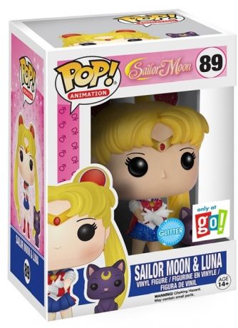 Figurine Funko Pop Sailor Moon #89 Sailor Moon avec Luna - Pailleté