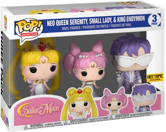 Figurine Funko Pop Sailor Moon #00 Rein Serenity, Petite Dame & Roi Endymion - 3 pack