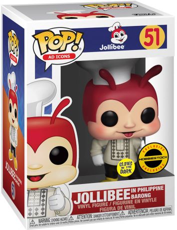 Figurine Funko Pop Icônes de Pub #51 Jollibee en Philippine Barong - Brillant dans le noir