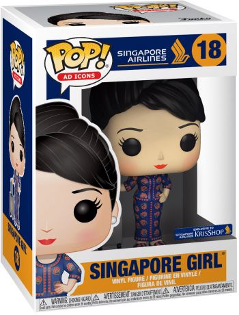 Figurine Funko Pop Icônes de Pub #18 Hôtesse de l'Air Singapore Airlines 
