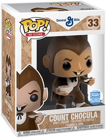 Figurine Funko Pop Icônes de Pub #33 Comte Chocula avec Bol de Céréales & Cuillère