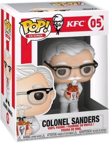 Figurine Funko Pop Icônes de Pub #05 Colonel Sanders avec Seau de Poulet KFC