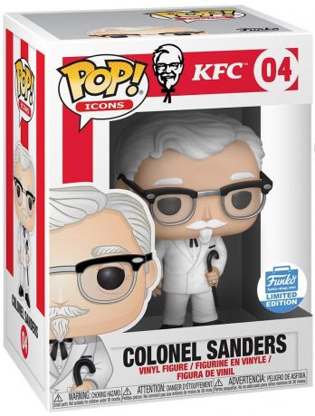 Figurine Funko Pop Icônes de Pub #04 Colonel Sanders avec Canne KFC