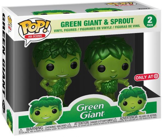 Figurine Funko Pop Icônes de Pub Géant Vert & Sprout - Métallique - 2 Pack 