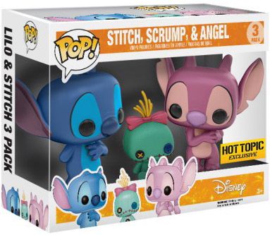 Figurine Funko Pop Disney Stitch, Angel & Scrump - 3 pack