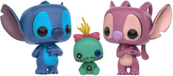 Figurine Funko Pop Disney Stitch, Angel & Scrump - 3 pack