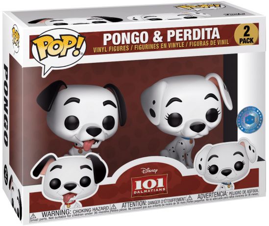 Figurine Funko Pop Les 101 Dalmatiens [Disney] Pongo & Perdita - 2 pack