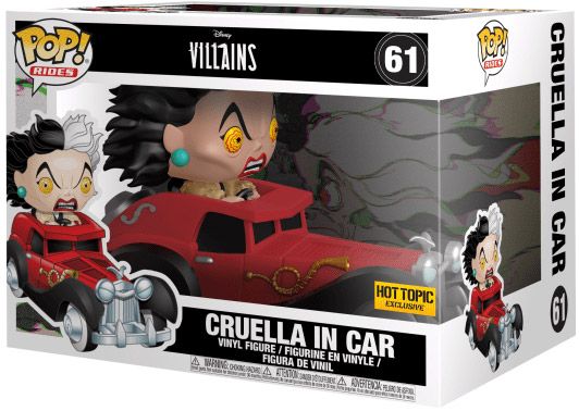 Figurine Funko Pop Les 101 Dalmatiens [Disney] #61 Cruella dans sa Voiture