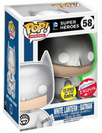 Figurine Funko Pop DC Super-Héros #58 Batman (White Lantern) - Brillant dans le noir