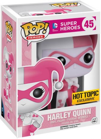 Figurine Funko Pop DC Super-Héros #45 Harley Quinn avec Costume Rose & Blanc