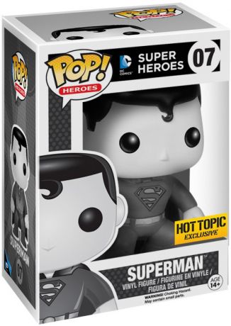 Figurine Funko Pop DC Super-Héros #07 Superman - Noir et Blanc