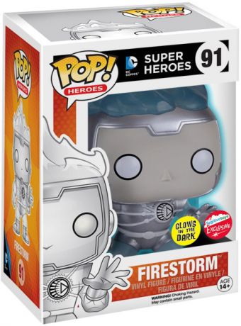 Figurine Funko Pop DC Super-Héros #91 Firestorm (White Lantern) - Brillant dans le noir