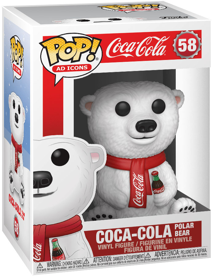 Figurine Funko POP Ours polaire Coca-Cola Années 90 (Flocked) (Icônes