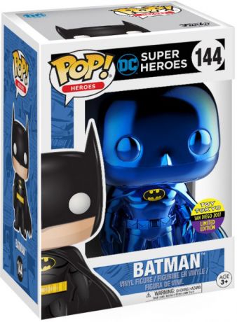 Figurine Funko Pop DC Super-Héros #144 Batman - Chromé Bleu
