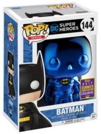 Figurine Funko Pop DC Super-Héros #144 Batman - Chromé Bleu