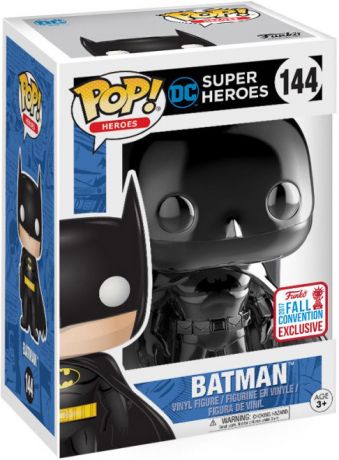 Figurine Funko Pop DC Super-Héros #144 Batman - Chromé Noir