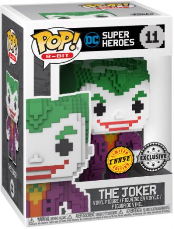Figurine Funko Pop DC Super-Héros #11 The Joker - 8-Bit & Métallique [Chase]