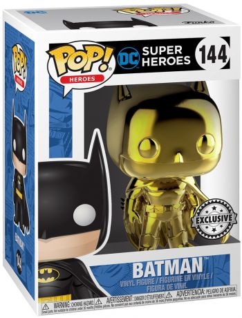 Figurine Funko Pop DC Super-Héros #144 Batman - Chromé Or