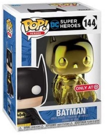 Figurine Funko Pop DC Super-Héros #144 Batman - Chromé Or