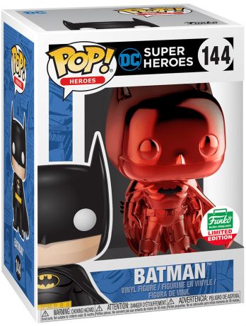 Figurine Funko Pop DC Super-Héros #144 Batman - Chromé Rouge