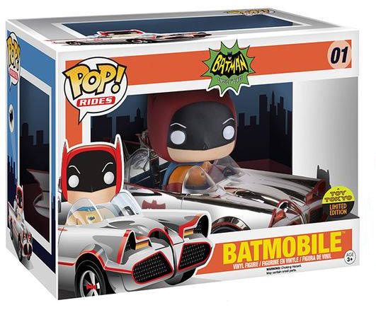 Figurine Funko Pop Batman Série TV [DC] #01 Batman avec Batmobile - Chrome