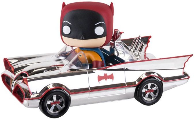 Figurine Funko Pop Batman Série TV [DC] #01 Batman avec Batmobile - Chrome