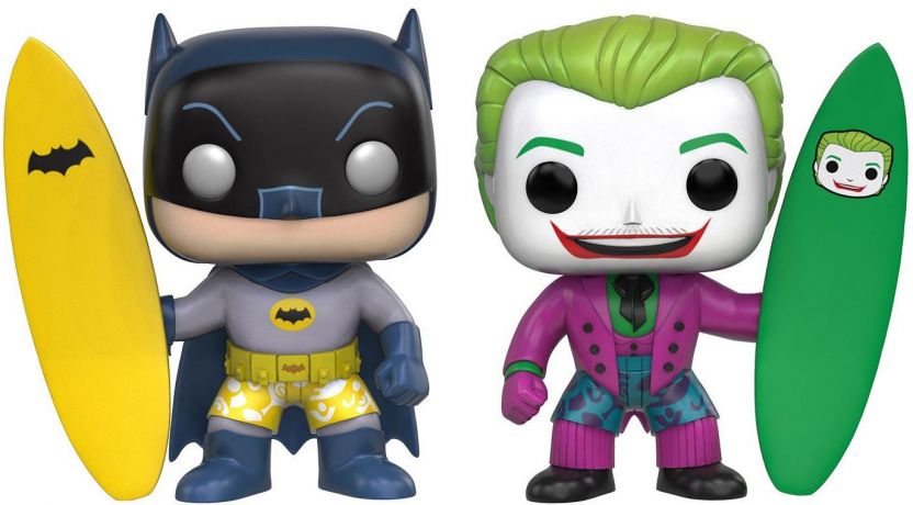 Figurine Funko Pop Batman Série TV [DC] Batman & Le Joker avec Planches de Surf - 2 pack