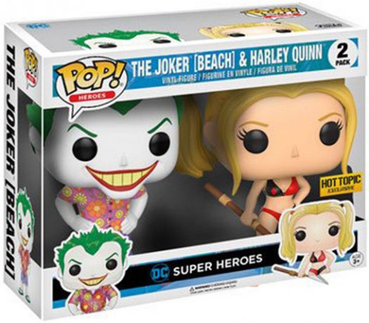Figurine Funko Pop DC Super-Héros Le Joker & Harley Plage - 2 pack