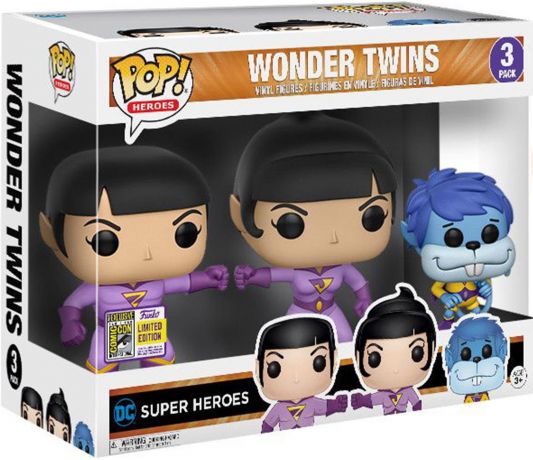 Figurine Funko Pop DC Super-Héros Zan, Jayna & Gleek - 3 pack