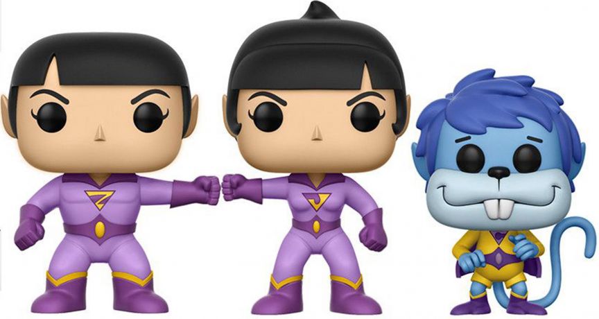 Figurine Funko Pop DC Super-Héros Zan, Jayna & Gleek - 3 pack