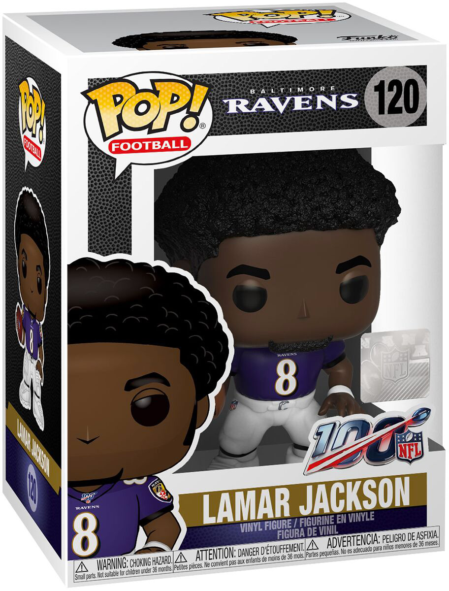 Figurine Pop NFL 120 pas cher Lamar Jackson Baltimore Ravens