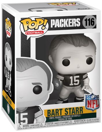 Figurine Funko Pop NFL #116 Bart Starr - Packers - Noir et Blanc