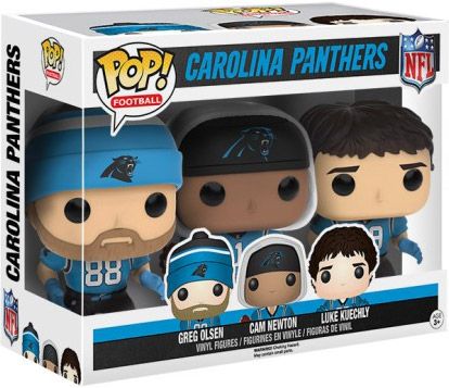 Figurine Funko Pop NFL Newton, Olsen & Kuechly - 3 pack