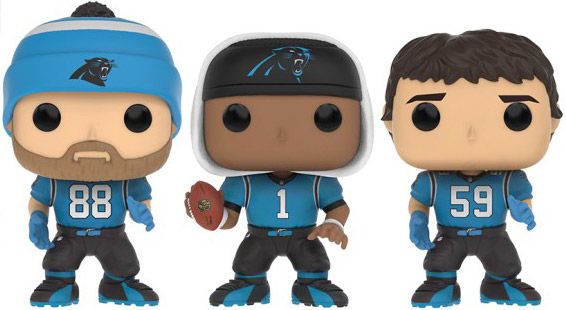 Figurine Funko Pop NFL Newton, Olsen & Kuechly - 3 pack