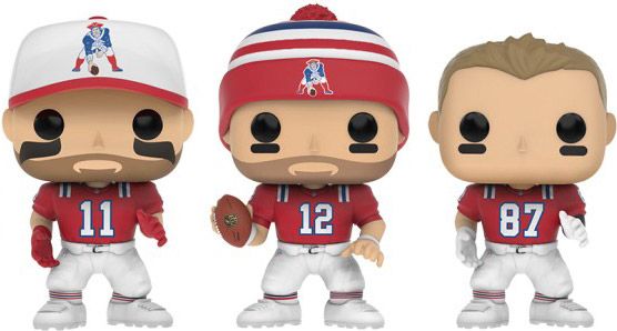 Figurine Funko Pop NFL Brady, Gronk & Edelman - 3 pack