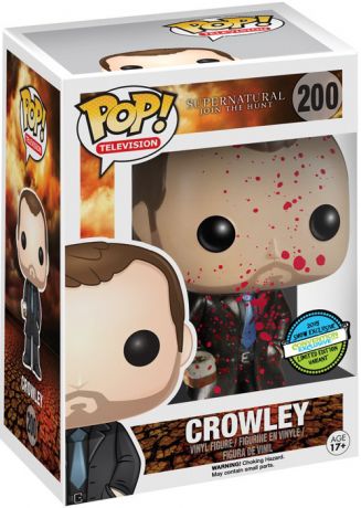 Figurine Funko Pop Supernatural #200 Crowley - Ensanglanté & Métallique