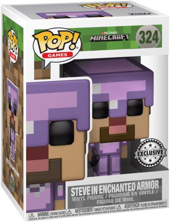Figurine Funko Pop Minecraft #324 Steve avec Armure Enchantée