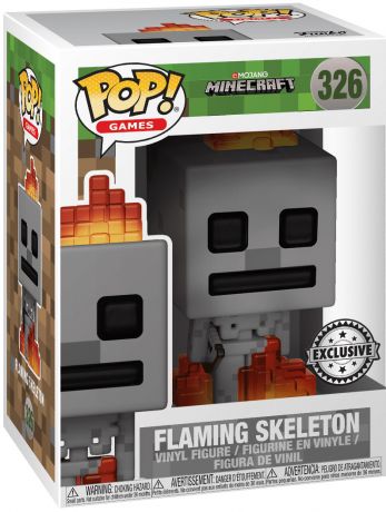 Figurine Funko Pop Minecraft #326 Skeleton en feu