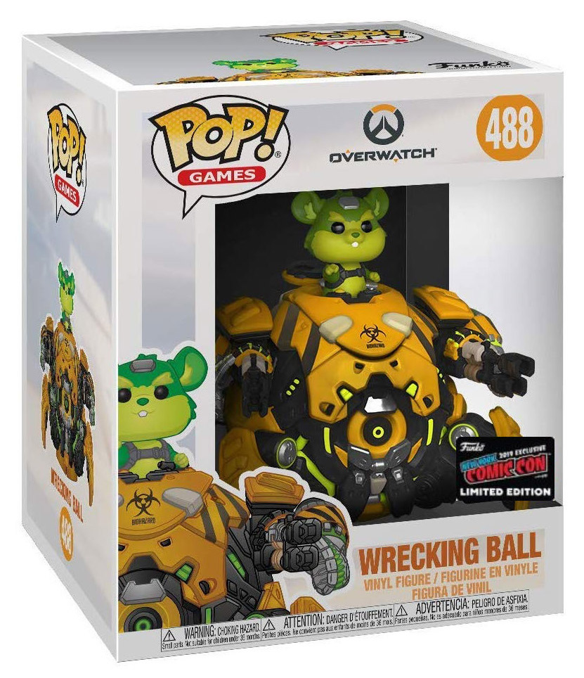 ゲームキャラクター Funko POP! Overwatch Wrecking Ball 488 Figurine Pop Overwatch #488 pas cher : Wrecking Ball - 15 cm