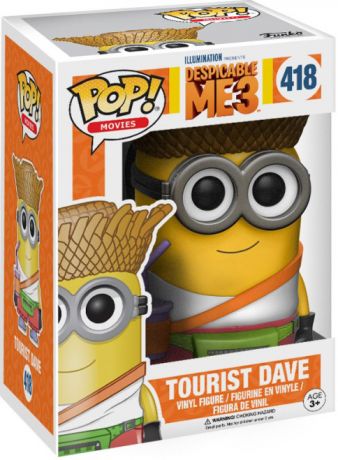 Figurine Funko Pop Moi, Moche et Méchant #418 Dave le Touriste