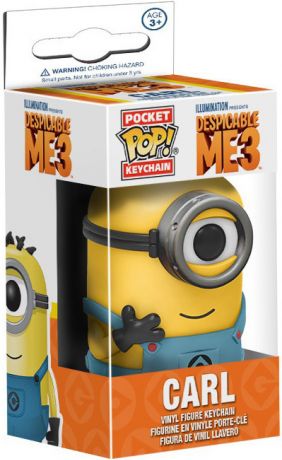 Figurine Funko Pop Moi, Moche et Méchant Carl avec Combinaison - Porte-clés