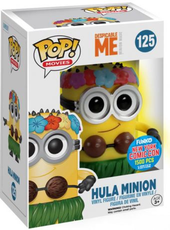 Figurine Funko Pop Moi, Moche et Méchant #125 Minion Hula - Brillant dans le noir