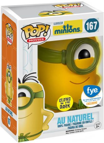 Figurine Funko Pop Les Minions #167 Minion Au Naturel - Brillant dans le Noir