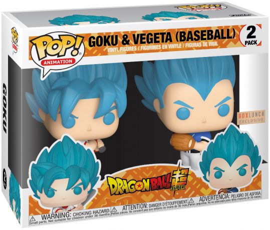 Figurine Funko Pop Dragon Ball Goku & Vegeta Baseball - 2 Pack