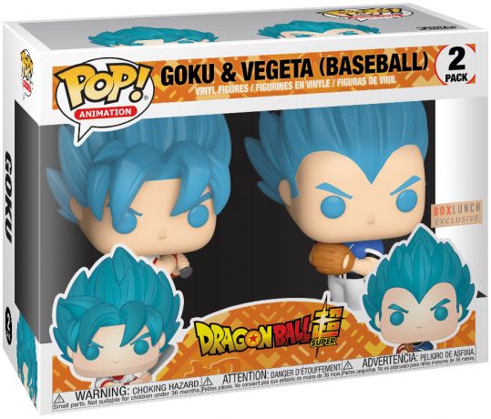 Figurine Funko Pop Dragon Ball Super Goku & Vegeta Baseball - 2 Pack