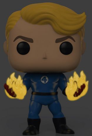 Figurine Funko Pop Les 4 Fantastiques [Marvel] #568 Torche Humaine - Brillant dans le noir