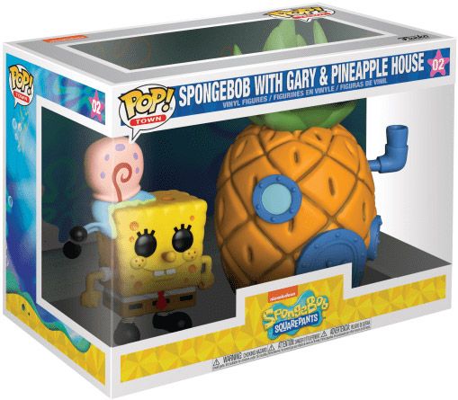 Figurine Funko Pop Bob l'Eponge #02 Bob l'Eponge avec Gary & Maison Ananas