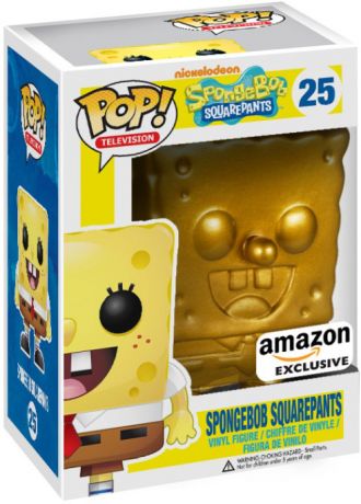 Figurine Funko Pop Bob l'Eponge #25 Bob l'Eponge Carrée- Or